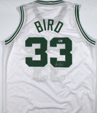 Larry Bird Autographed White Pro Style Jersey - Beckett W Hologram *Silver