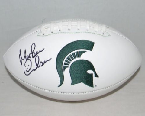 MORTEN ANDERSEN SIGNED AUTOGRAPHED MICHIGAN STATE SPARTANS LOGO FOOTBALL JSA