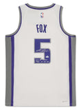 De'Aaron Fox Autographed 'Clutch POTY' Kings Nike White Jersey UDA LE 1/50