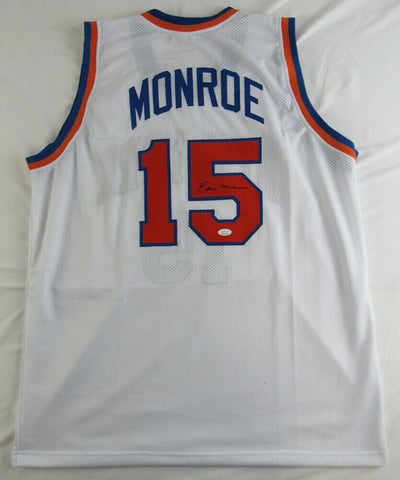 Earl Monroe Signed New York Knicks Jersey (JSA Hologram) 1973 World Champs