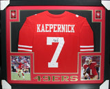 COLIN KAEPERNICK (49ers red SKYLINE) Signed Autographed Framed Jersey PSA