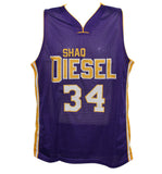 Shaquille O'Neal Autographed/Signed Pro Style Purple XL Jersey Beckett 37294