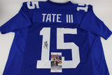 Golden Tate Signed New York Giants Blue Jersey (JSA COA)Notre Dame Wide Receiver