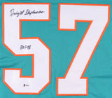 Dwight Stephenson Signed Miami Dolphins Jersey Inscribed "HOF 98" (Beckett)