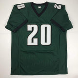 Autographed/Signed BRIAN DAWKINS Philadelphia Green Football Jersey JSA COA Auto