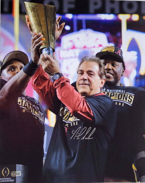 Nick Saban Signed Alabama Crimson Tide National Champion 16x20 Photo Beckett