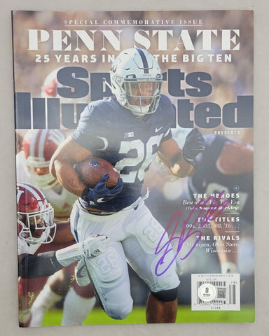 SAQUON BARKLEY SIGNED SPORTS ILLUSTRATED MAGAIZE - PENN STATE COMMEMORATIVE BAS