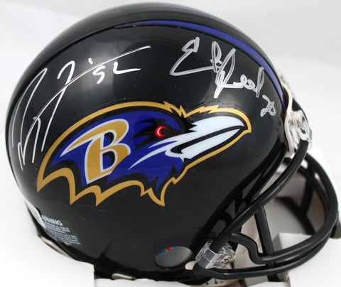 Ed Reed Ray Lewis Autographed Baltimore Ravens Mini Helmet-Beckett W Hologram