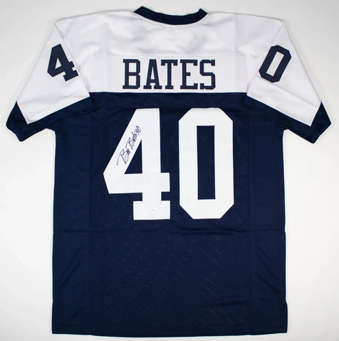 Bill Bates Signed Dallas Cowboys Throwback Jersey (JSA COA) 3xSuper Bowl Champ