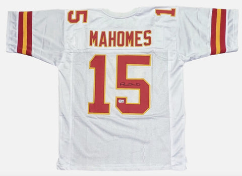 Patrick Mahomes Autographed Kansas City Chiefs White Custom Jersey Beckett