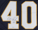 Reggie Brooks Signed Notre Dame Jersey (Beckett COA) Redskins & Buccaneers R.B.