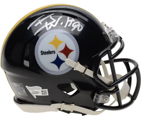 T.J. Watt Autographed Pittsburgh Steelers Mini Speed Helmet Fanatics