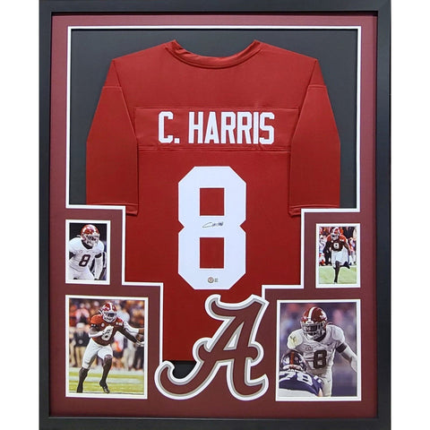 Christian Harris Autographed Signed Framed Alabama Jersey BECKETT