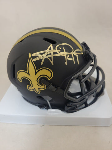 ALVIN KAMARA SIGNED NEW ORLEANS SAINTS ECLIPSE SPEED MINI HELMET BECKETT