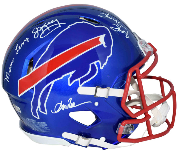 JIM KELLY THURMAN THOMAS REED LEVY SIGNED BUFFALO BILLS FLASH AUTHENTIC HELMET