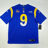 Autographed/Signed Matthew Stafford Rams Blue Nike Game LVI Jersey Fanatics COA