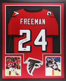 Devonta Freeman Signed Framed Atlanta Custom Red Jersey