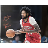 Brandon Ingram Autographed New Orleans Pelicans 16x20 Photo Insc. FAN 46675