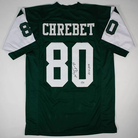 Wayne Chrebet Signed New York Jets Jersey "ROH 2014" (Beckett) Ex-Hofstra W.R.