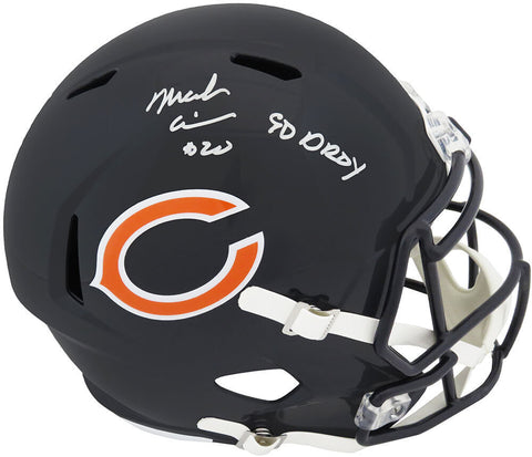 Mark Carrier Signed Bears Riddell Full Size Speed Rep Helmet w/90 DROY -(SS COA)