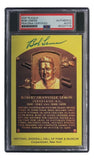 Bob Lemon Signed 4x6 Cleveland HOF Plaque Card PSA/DNA 85027779