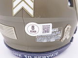 KYLE PITTS AUTOGRAPHED FALCONS SALUTE TO SERVICE MINI HELMET BECKETT 230065