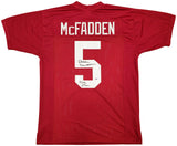 ARKANSAS DARREN MCFADDEN AUTOGRAPHED SIGNED RED JERSEY "RUN DMC" PSA/DNA 229532