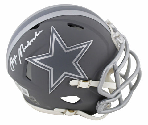 Cowboys Roger Staubach Authentic Signed Slate Speed Mini Helmet BAS Witnessed