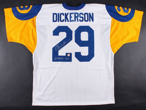 Eric Dickerson Signed Rams Jersey Inscribed "2105 YD '84" Gridiron Legends Holo