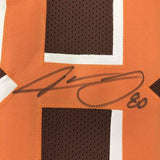 Framed Autographed/Signed Jarvis Landry 35x39 Cleveland Brown Jersey JSA COA