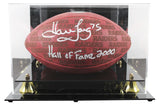 Raiders Howie Long "HOF 00" Signed "Duke" Team Showcase Football W/ Case BAS Wit