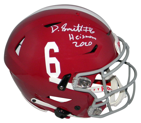 DEVONTA SMITH SIGNED ALABAMA CRIMSON TIDE AUTHENTIC SPEEDFLEX HELMET W/ HEISMAN