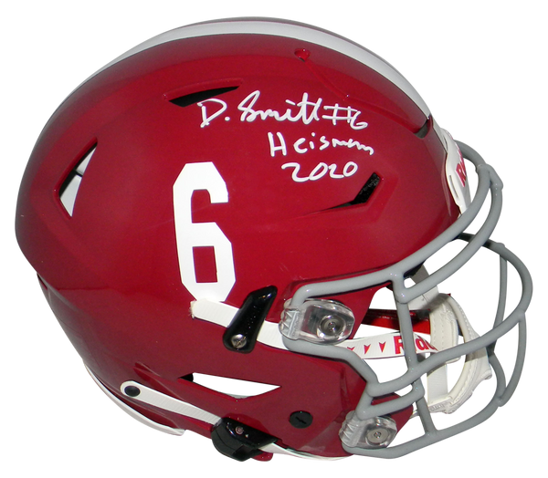 DEVONTA SMITH SIGNED ALABAMA CRIMSON TIDE AUTHENTIC SPEEDFLEX HELMET W/ HEISMAN