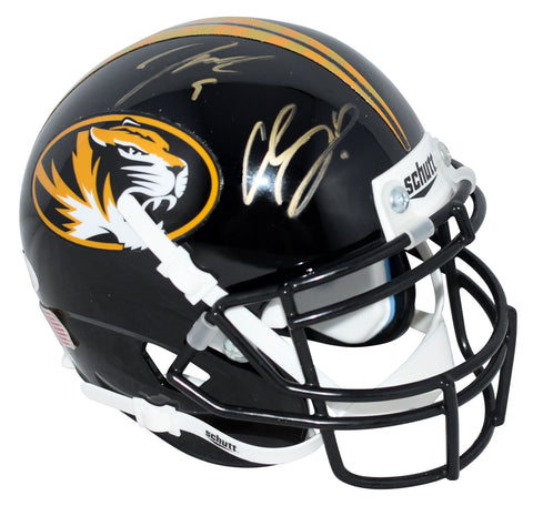 JEREMY MACLIN & CHASE DANIEL SIGNED MISSOURI TIGERS MINI HELMET JSA