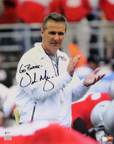 Urban Meyer Autographed Ohio State Buckeyes 16x20 Photo W/ Go Bucks Beckett #1