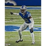 Jeff Okudah Autographed/Signed Detroit Lions 16x20 Photo FAN 46802