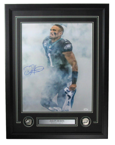 Jalen Hurts Autographed 16x20 Photo Philadelphia Eagles Framed JSA