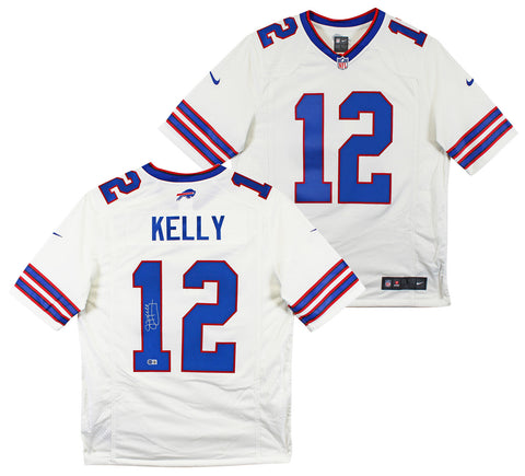 Bills Jim Kelly Authentic Signed White Nike Limited Jersey BAS Witnessed