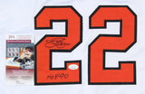 Jim Palmer Signed Career Stat Baltimore Orioles Jersey Inscr. "HOF 90" (JSA COA)