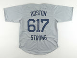 Jonny Gomes Signed Red Sox "Boston Strong" Jersey (JSA COA) Bean Town Area Code