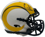 COOPER KUPP Autographed Rams Lunar Eclipse Speed Mini Helmet FANATICS