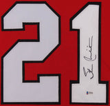 Stan Mikita Signed Blackhawks 35x43 Framed Jersey (Beckett COA) 1961 Cup Champ