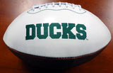 MAX UNGER AUTOGRAPHED WHITE LOGO FOOTBALL OREGON DUCKS MCS HOLO STOCK #73517