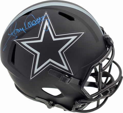 TONY DORSETT AUTOGRAPHED ECLIPSE BLACK COWBOYS FULL SIZE HELMET BECKETT 185837