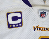 Vikings Brett Favre 2009 Game Used White Reebok Road Jersey Photo Matched