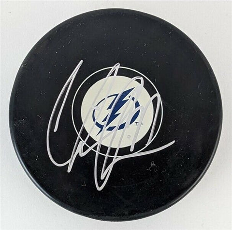 Victor Hedman Signed Tampa Bay Lightning Hockey Puck (JSA) 2xStanley Cup Champ