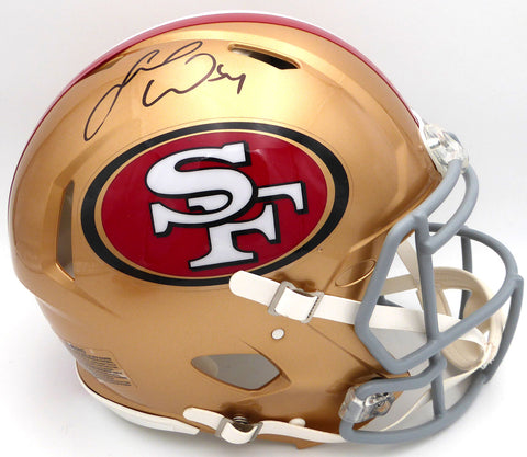 Fred Warner Autographed Gold Full Size Authentic Helmet 49ers Beckett 1W133000