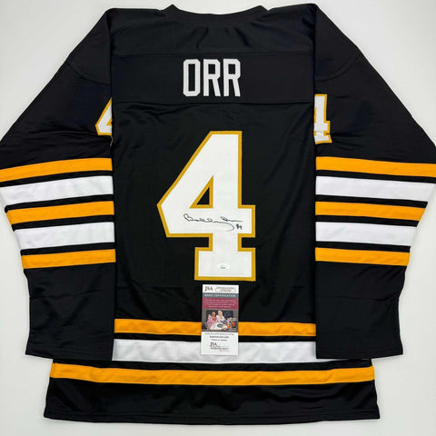 Autographed/Signed Bobby Orr Boston Black Hockey Jersey JSA COA