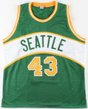 Jack Sikma Signed Seattle Supersonic Jersey (Schwartz COA) 7xNBA All Star Center