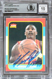 Hawks Dominique Wilkins "HOF" Signed 1986 Fleer #121 RC Card Auto 10! BAS Slab 3